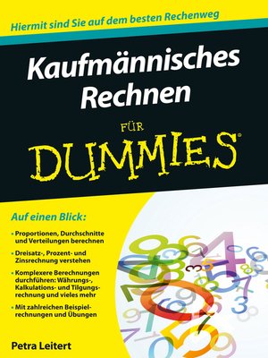 cover image of Kaufmännisches Rechnen für Dummies